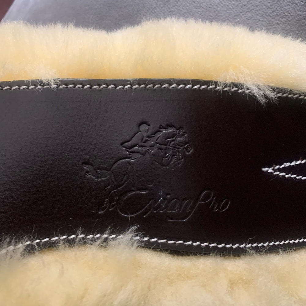 Brown Leather Pet Harness with Cream Sheepskin Trim - Picture 10 of 15